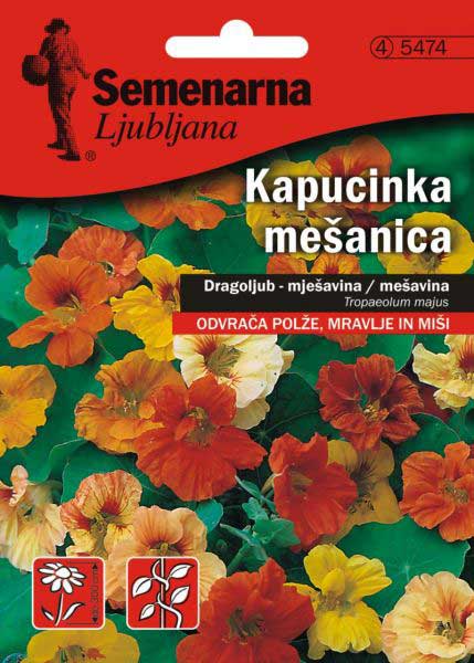 Baštensko cveće Dragoljub visoki - mešavina -  Tropaeolum majus 5474