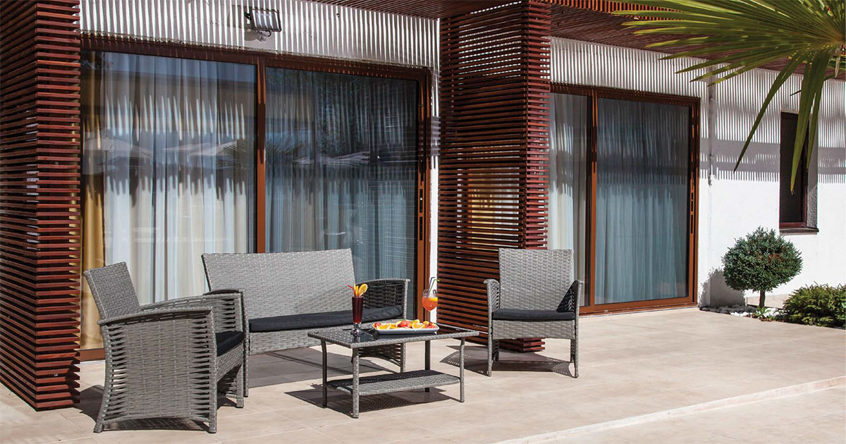 Baštenska Garnitura od PE Ratana Cordoba Grey