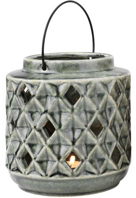 Fenjer za malu sveću Bailey Zeleni