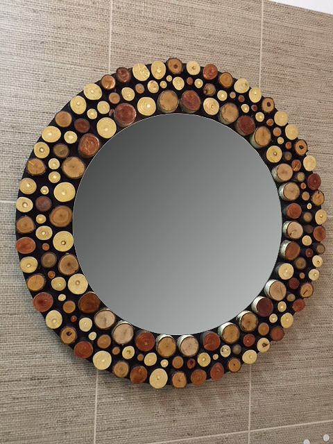 Ogledalo za kupatilo sa tikovinom