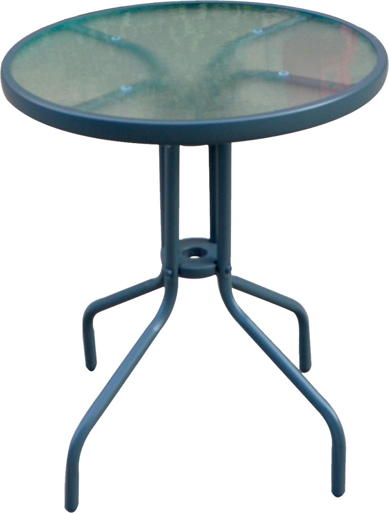 Okrugli Baštenski Sto Sa Staklenom Pločom Andora - Image 1