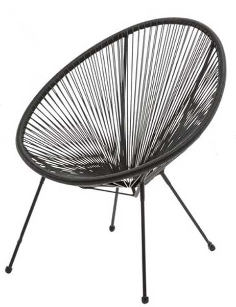Baštenska stolica Bery crna