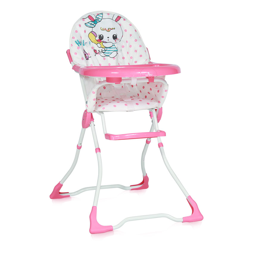 Lorelli Visoka bebi stolica Marcel Pink Rabbit - Image 1