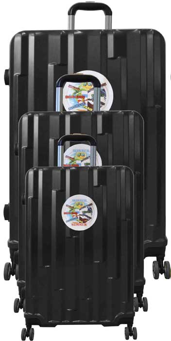 Set ABS Kofera sa točkićima i teleskopskom ručkom GL-99 Crni