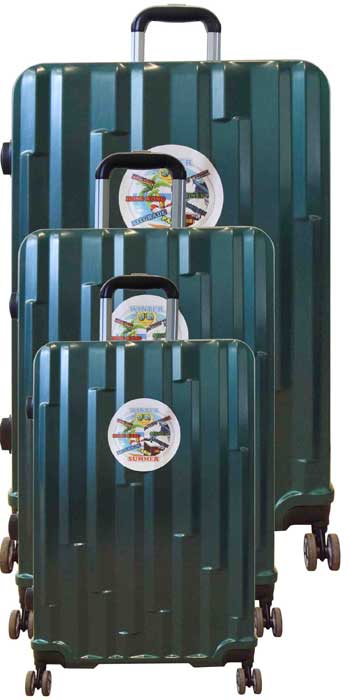 Set ABS Kofera sa točkićima i teleskopskom ručkom GL-99 Zeleni