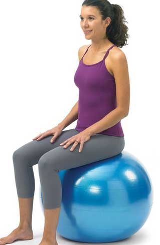 Lopta za pilates Blue 75cm 291360-B - Image 1