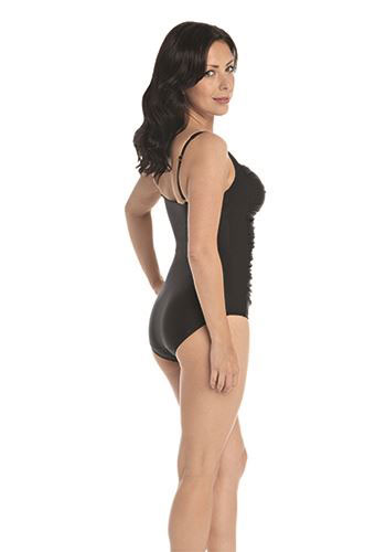 Swim slim kupaći kostim steznik - crni XL