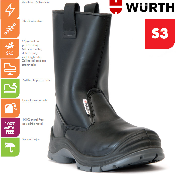 Wurth Bezbednosna čizma Varmo S3 vel. 44