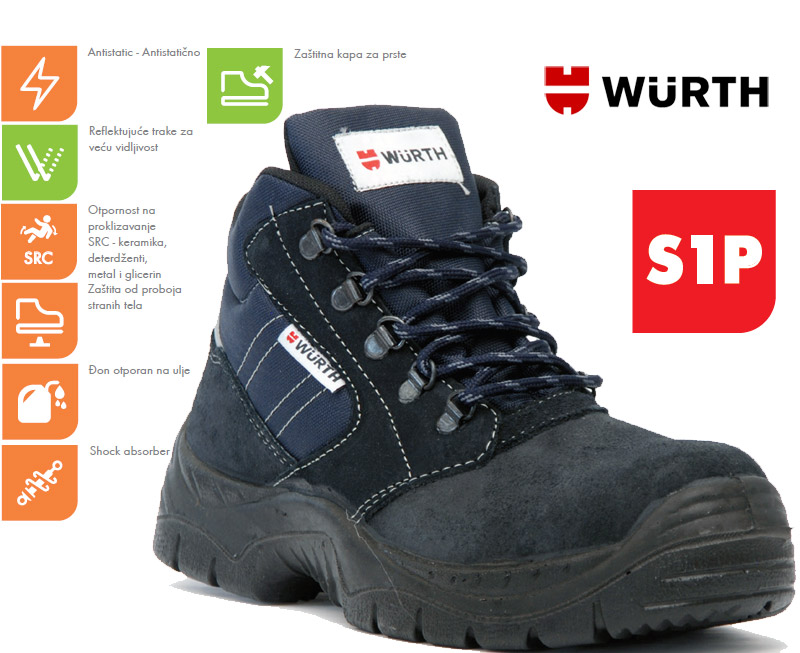 Wurth Bezbednosne cipele Monza S1P duboke vel. 44