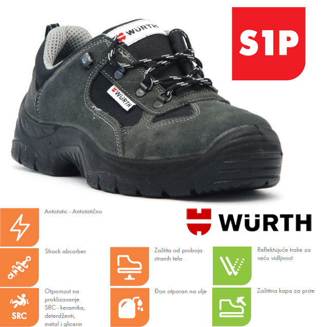 Wurth Bezbednosne cipele Cyclone S1P plitke vel. 41