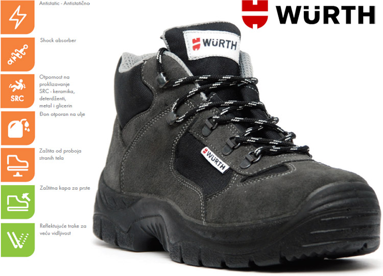 Wurth Bezbednosne cipele Cyclone S1P duboke vel. 38