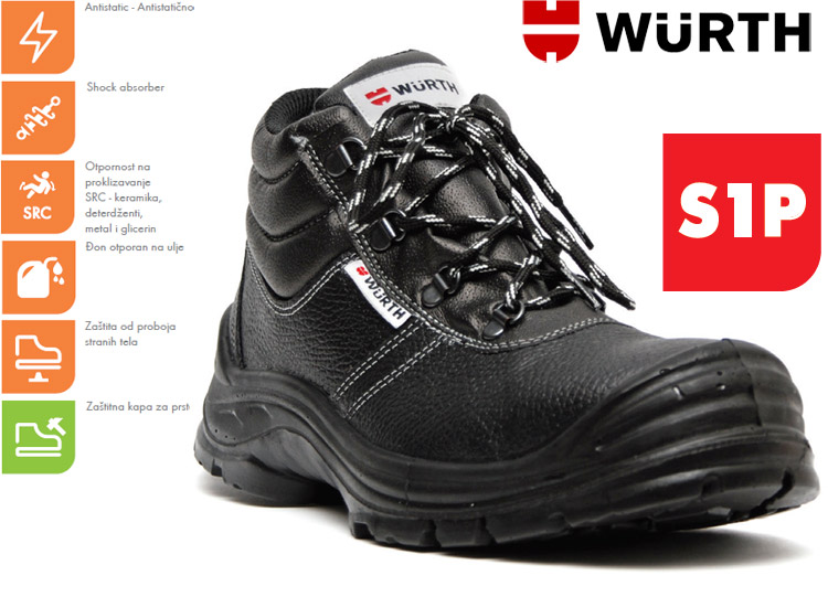 Wurth Bezbednosne cipele Pegazus S1P duboke vel. 44