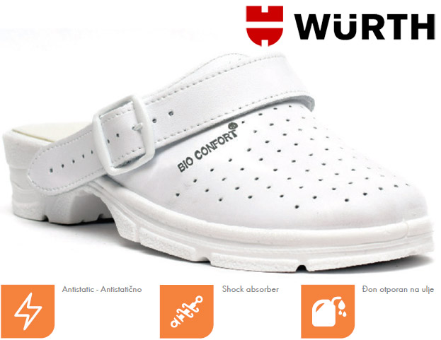 Wurth Ženska Radna klompa Digiti-W bela O1 vel. 39