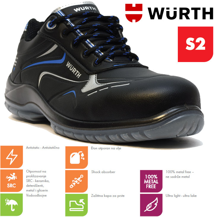Wurth Bezbednosne cipele Mistral S2 Plitke vel. 37