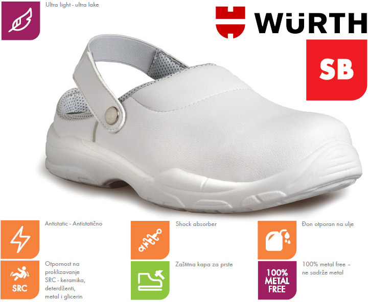 Wurth Bezbednosna obuća Melia SB bele vel. 42