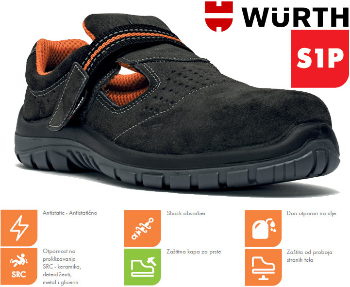 Wurth Bezbednosna sandala Phoenix S1P vel. 40