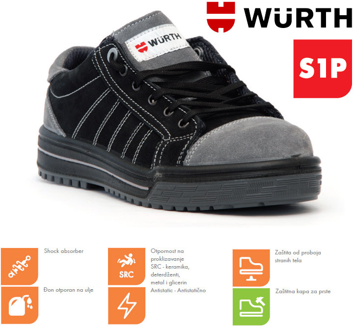 Wurth Bezbednosne patike Kastor plitke S1P vel. 36