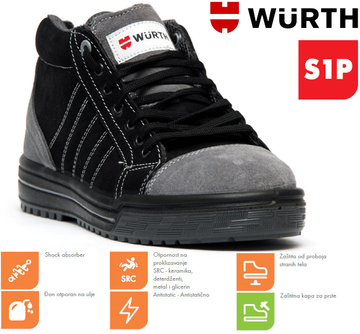 Wurth Bezbednosne patike Kastor duboke S1P vel. 40