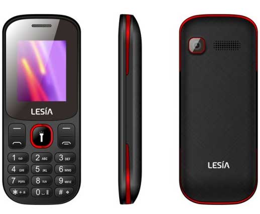 Lesia P5 Mobilni telefon Dual SIM Black-Red