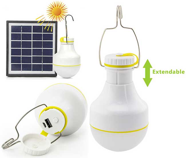 Commel Solarna baterijska lampa sa PowerBank-om C401-710