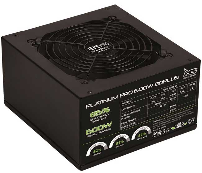 MS napajanje za računar Platinum Pro 80+ 600W