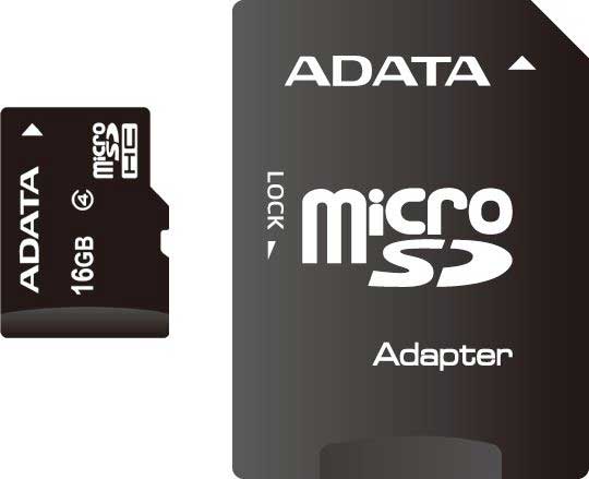 AData micro SDHC Memorijska kartica sa adapterom 16GB AUSDH16GCL4-RA1 - Image 1