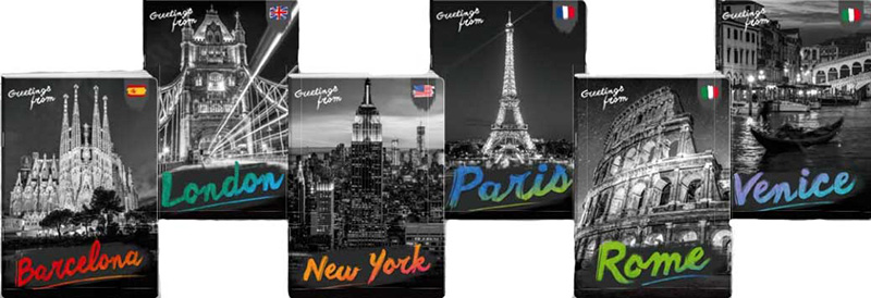 Sveske A5 format - blanko - 10 komada - City By Night - Image 1