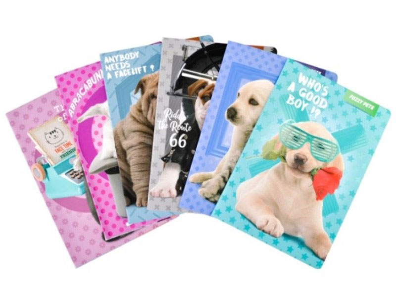 A4 Sveske na kvadratiće - pakovanje 10 komada Fuzzy Pets - Image 1