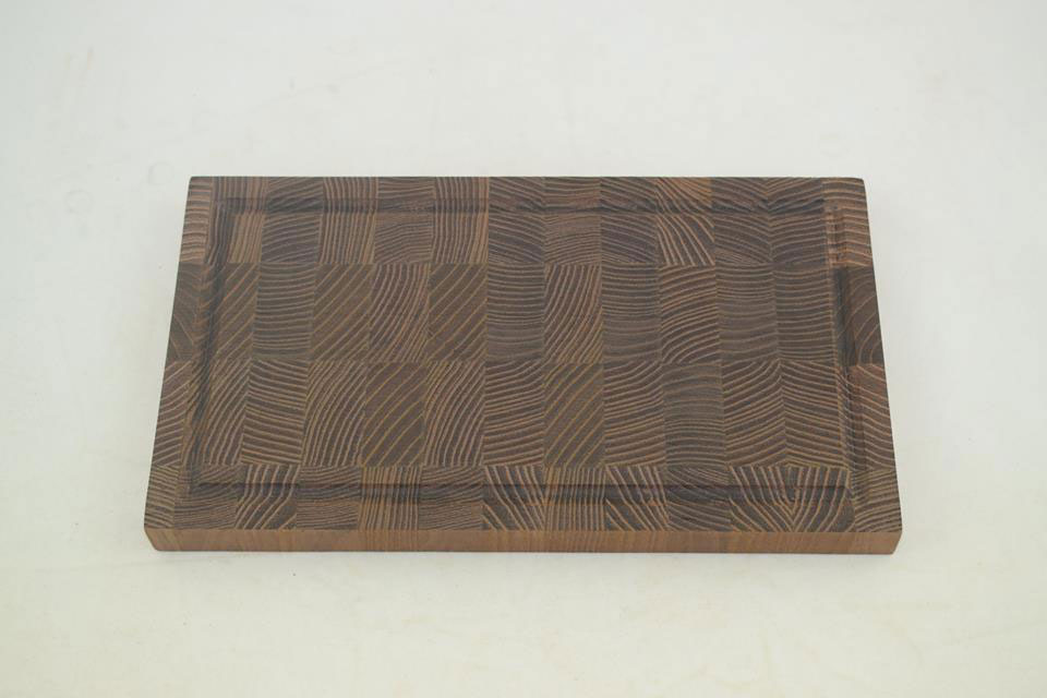 Kuhinjska daska za sečenje čeoni bagrem sa kanalom - tamna