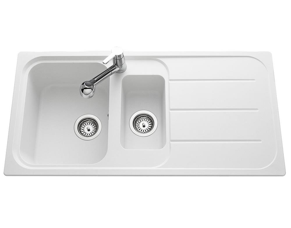 Granitna sudopera Formhaus D-150L bela