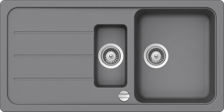 Granitna sudopera Formhaus D-150L siva