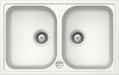 Granitna sudopera Lithos N-200S bela - Image 1