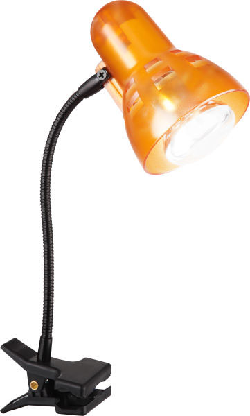 Stona lampa Globo Clip akril narandžasta