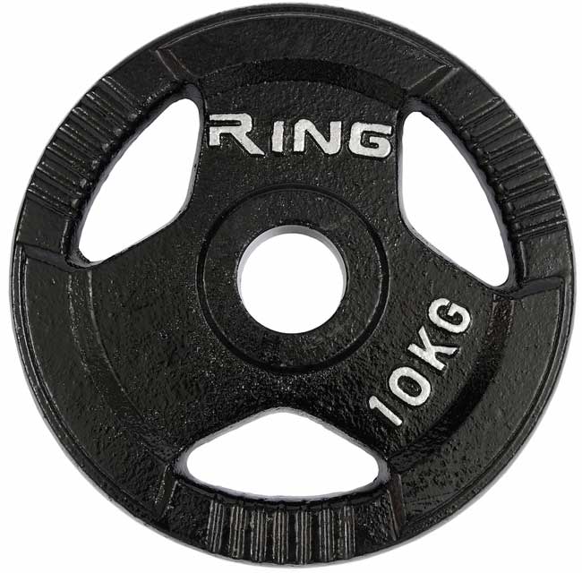 Olimpijski liveni teg sa hvatom 10kg Ring PL14-10 - Image 1