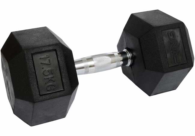 Bučica gumirane HEX 1x17,5kg RING DB6101-17,5 - Image 1