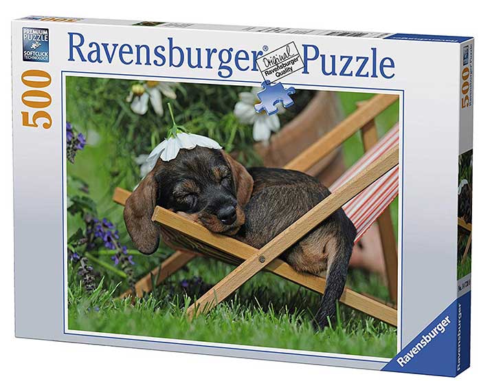 Puzle 500 delova - Usnulo štene - Ravensburger 14738