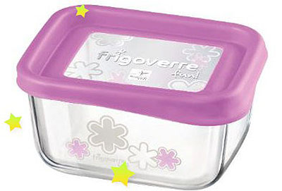 Posuda staklena Frigoverre Fun 13x10 cm ljubičasta 335170LJ