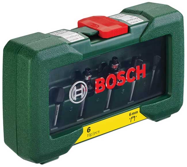 Bosch 6-delni set glodala Prihvat 6mm 2607019464