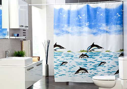 Zavesa za kadu i tuš kabinu Black-Dolphin 180x200