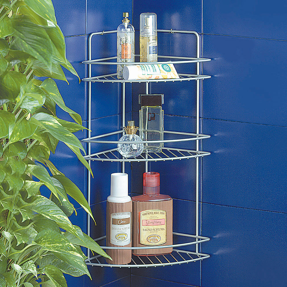 Ugaona polica za kupatilo tri nivoa 40.42.15