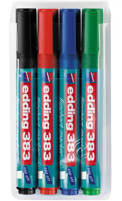 Edding Flipchart markeri sa kosim vrhom Set 4 kom. 09M383Q