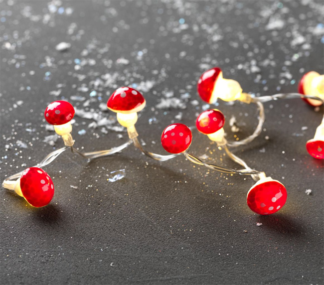 Novogodišnje lampice na baterije Mushroom 20 LED