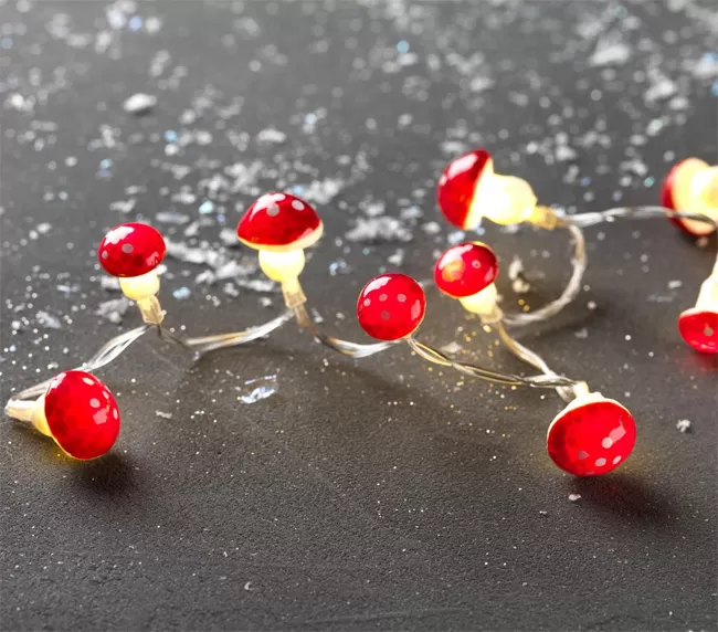Novogodišnje lampice na baterije Mushroom 20 LED