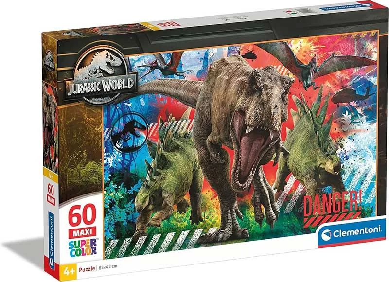 Puzzle slagalice za decu 60 maxi delova Jurassic World Clementoni 26456
