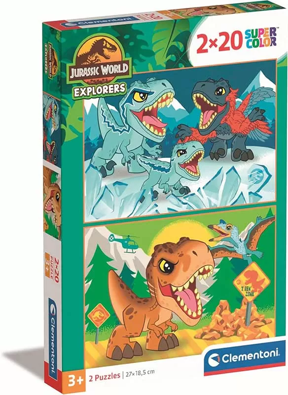 Puzzle slagalice 2x20 delova Dinosaurusi Clementoni 24810