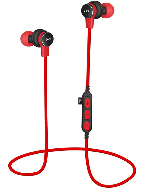 MS Track In-ear Bluethooth slušalice s mikrofonom Crvene