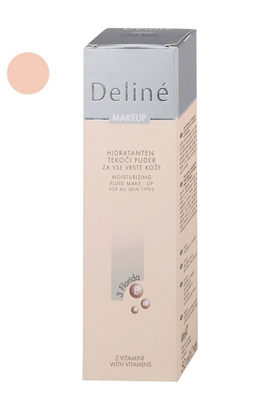 Deline make up - tečni puder za lice Florida 3 50 ML
