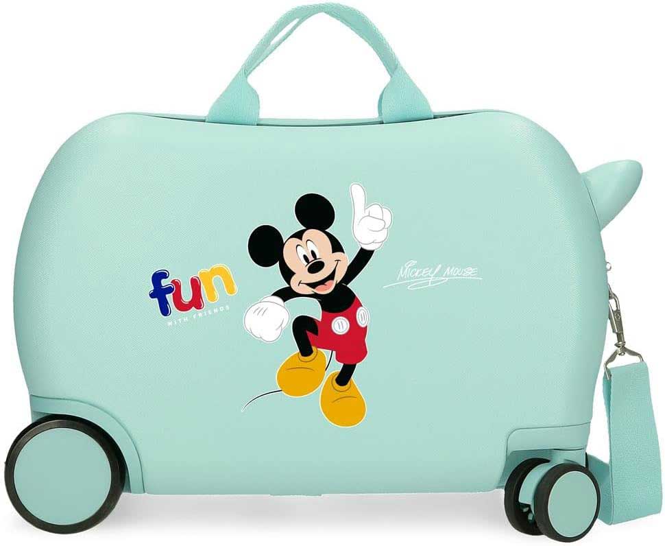 Dečiji putni kofer za vožnju Disney Mickey All smile turquoise 43210