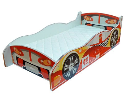 Dečiji krevet u obliku automobila Sa dušekom 802 crveni