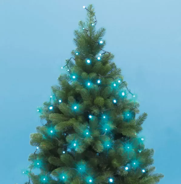 Novogodišnje lampice za jelku sa 50 tirkiznih LED dioda KII50/T